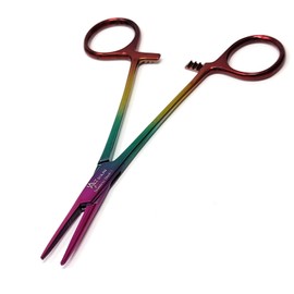 Dog Pet Ear/Nose Hair Puller Grooming Hemostat Locking Forceps Pliers, 5.5" (14cm), Straight (Lava)