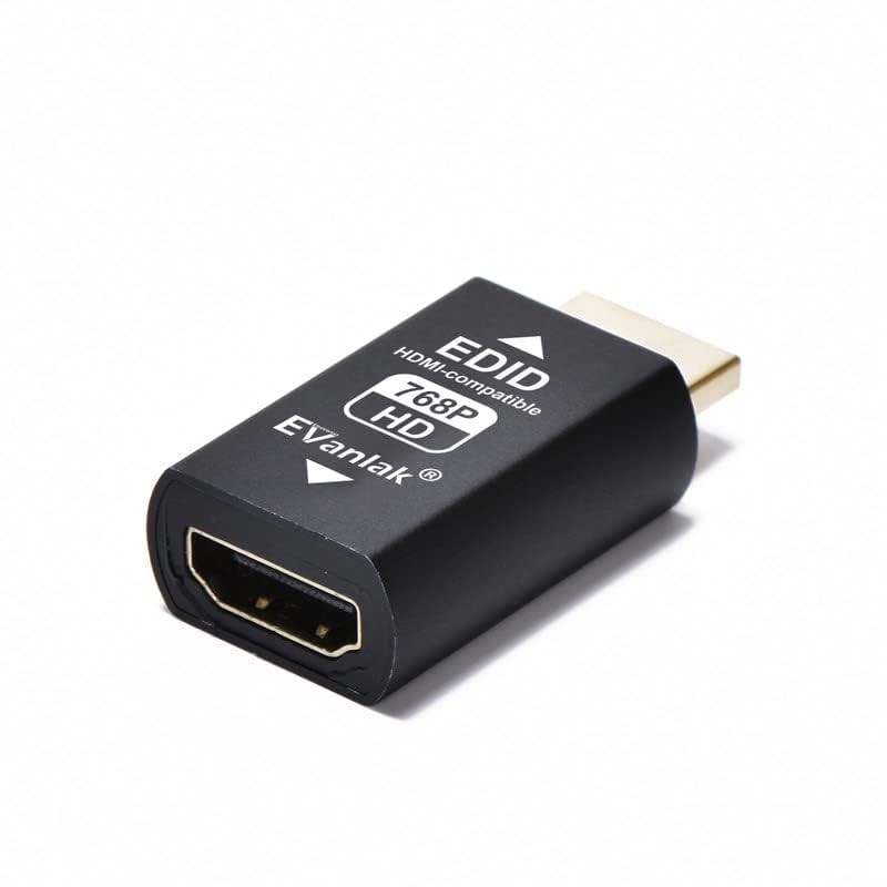 EVanlak Hdmi Edid Emulator Passthrough 3rd Generrtion Premium Aluminum Eliminated