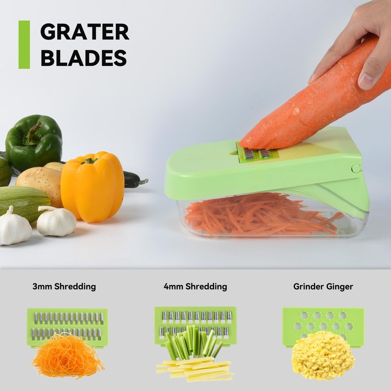 Romon Vegetable Slicer, Slicer, Vegetable Cutter, 14 in 1 Multifunctional