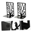 MAGICLULU 1Pair Hollow Iron Bookends Heavy Duty Book Shelf Holder