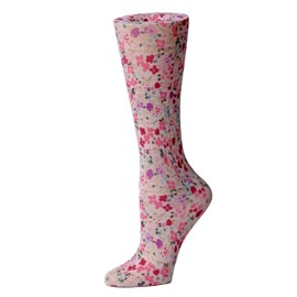 Cutieful Compression Socks Knit Wide Calf 10-18mm/HG (Painted Flower)