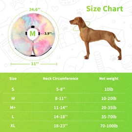 Dog Cone, Y-blue Dog Cone Collar Inflatable Dog Neck Collar Recovery E-Collar Alternative, Dog Donut Collar After Surgery for Dogs and Cats(Pink Blue, M)