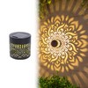 Solar Fence Light for Outdoor Walls – Datura Floral Metal