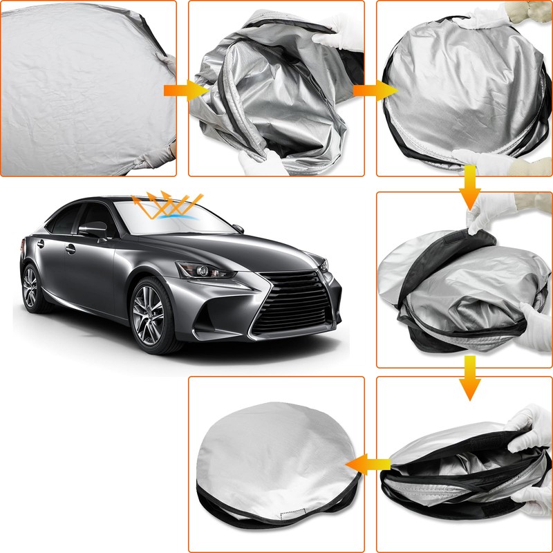 D-Lumina Winshield Sun Shade for 2014-2020 Lexus is Sedan, Foldable