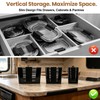 3Pcs Stackable Lids Organizer Compatible with Rubbermaid Brilliance Lids for
