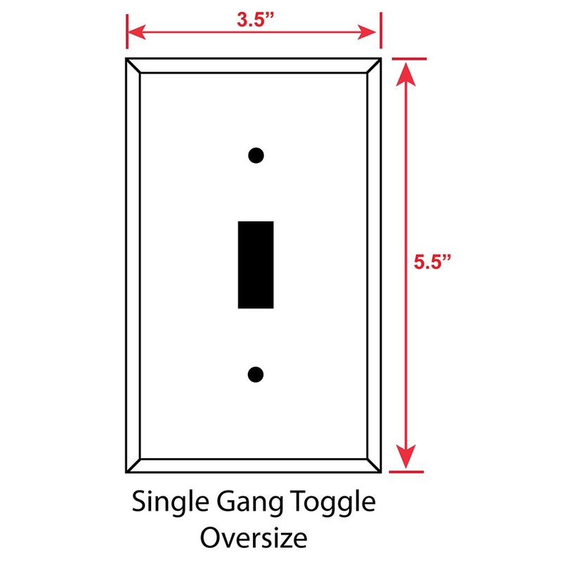 Art Plates - Single Gang Toggle OVERSIZE Switch Plate/OVER SIZE