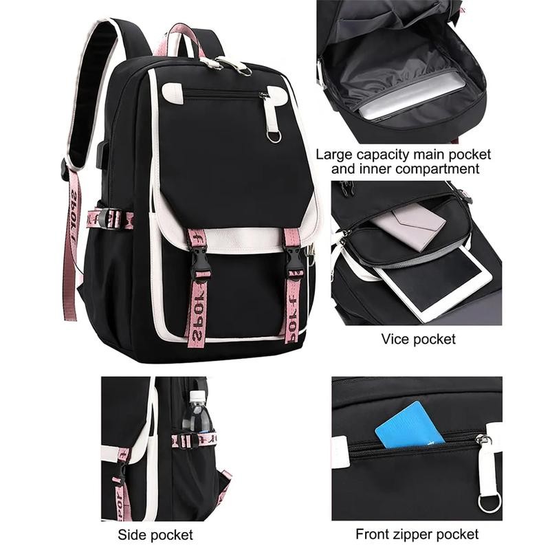 Aphmau Anime Backpack 3D Printed Cartoon Oxford Waterproof USB School