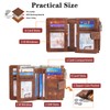 GOIACII Small Wallet Women RFID Blocking Trifold Clutch Ladies Credit