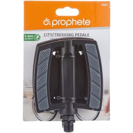 Prophete Bicycle Pedals, E-Bike Pedals, Also Suitable for City and Trekking Bikes, Colour: Black