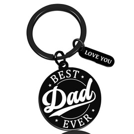 AOBIURV Best Dad Ever Keychains Birthday Christmas Gifts from Daughter Son Present for Him New Dad Gifts First Time Birthday Gift for Fathers Day Valentines Day Cool Metal Keyrings Jewelry
