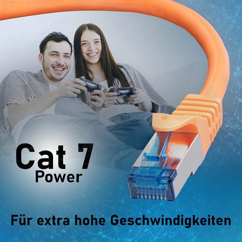 BIGtec 5m CAT.7 Patchkabel Netzwerkkabel Gigabit Patch DSL LAN Ethernet