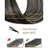 Hetto Tape in Hair Extensions Human Hair Ombre Natural Black