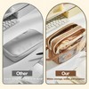 Pencil Case with Zipper,Cartoon Capybara 5 Layers Compartment Clear Pencil