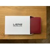 Leather Boxed Style wallet with large coin compartment LEAS, cherry/red