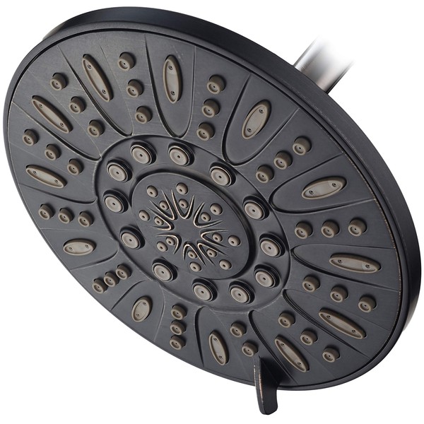 AquaDance Oil Rubbed Bronze High Pressure 6-Setting 7" Rain Shower