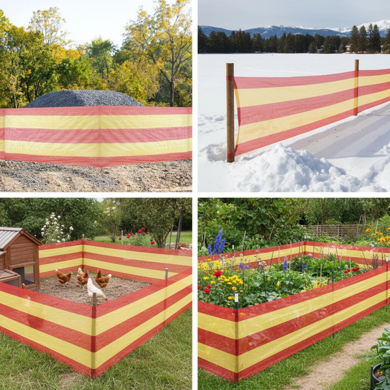 Maasechs 1 Roll 3.3' x 164' Safety Snow Fence Net