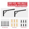Happybuy Shelf Bracket Foldable, 24” L 2 Pcs, Heavy Duty