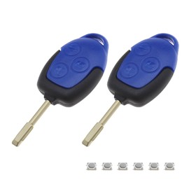 The Lord of the Tools 2x 3-button Remote Control Key Fob Case Shell with Uncut Insert Key Tact Switches Compatible with Connect VANS MK7 2006-2014