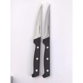 Calphalon 2pc CALPHALON Classic 4.5" Serrated STEAK Knife SET / Stainless Steel - NEW!