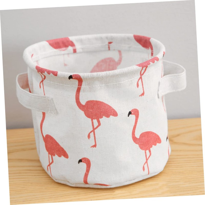 OHPHCALL 2pcs Cotton Linen Storage Baskets Random Pattern Soft and