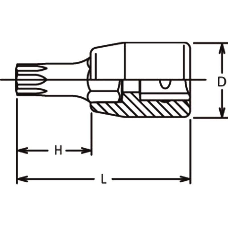 Yamashita Koken 1/4 (6.35 mm) SQ. Torx Bit Socket Total