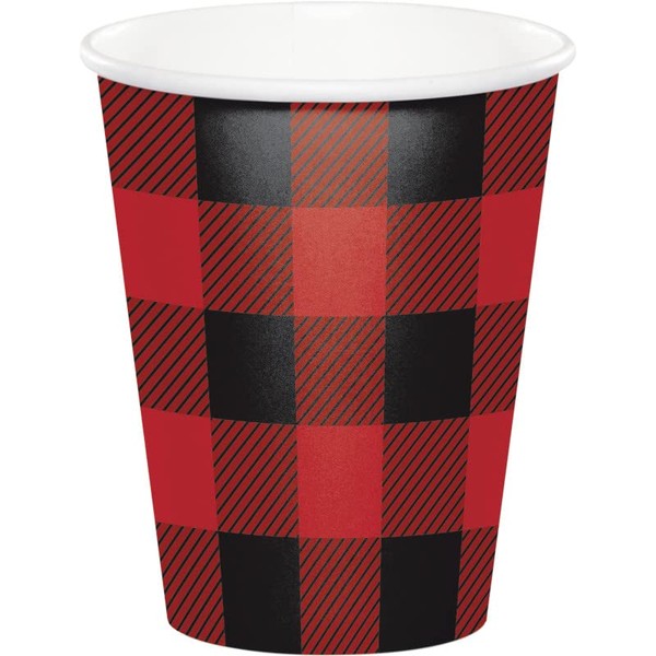 Baxters Party Bundle Buffalo Plaid Red 9 Ounce Hot Cold