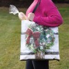 Primitives By Kathy Winter Wreath Shopping Tote Bag for Christmas