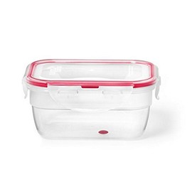 Starfrit LocknLock Easy Match Rectangular Plastic Food Container - 19oz/550ml - Airtight & Leakproof - 4-Sided Locking Lid - BPA Free