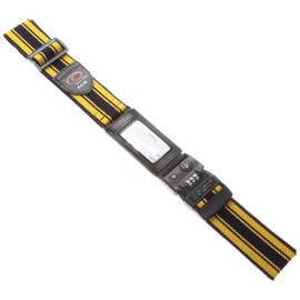 ACE TABI TOMO Suitcase Belt with TSA Lock, 76.8 inches (195 cm), multi stripe (yellow)
