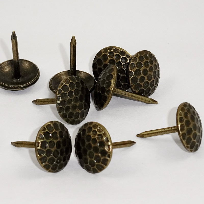 Decotacks® Honeycomb Upholstery Nails/tacks 7/16" - 100 Pcs [Antique Brass
