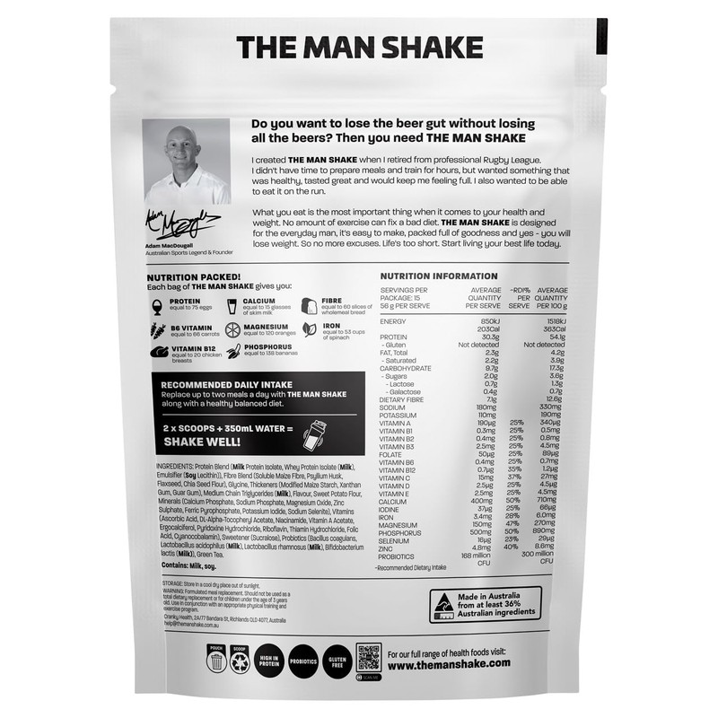 THE MAN SHAKE MEAL IN A SHAKE VANILLA FLAVOUR 840G