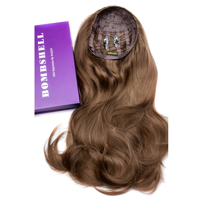 Bombshell Hair Extensions 3/4 Half Head Hair Piece 24 inches