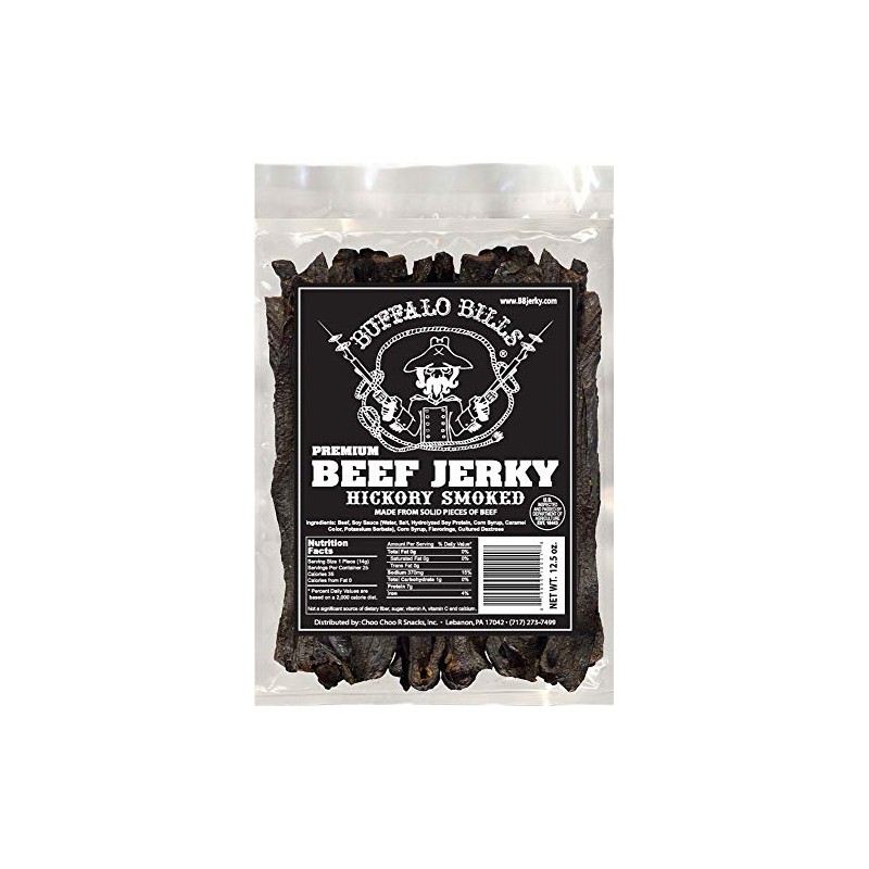 Buffalo Bills 12.5oz Premium Hickory Beef Jerky 7” Strips (25