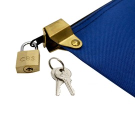 Cardinal bag supplies Medication Zipper Hood Security Bag with Included Padlock and Keys (Royal Blue)