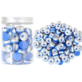 20mm Blue Flip Top Caps-100 Pcs Aluminum-Plastic Blue Caps for Glass Vial
