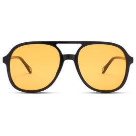 Pro Acme Retro Square Polarised Sunglasses for Women Men 70s Vintage Double Bridge Sunglasses UV400 Protection, B3 - Tortoiseshell | Green