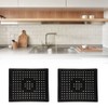 HomeSoGood 2 Pack Kitchen Sink Mat Rubber Quick Drain Non