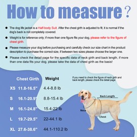 Doglay Dog Life Jacket for Boating & Swimming, High Buoyancy Reflective Dog Life Vests with Rescue Handle and D-Ring, Ripstop Adjustable Floating Vest for Small Medium Large Dogs