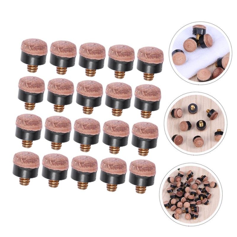 OHPHCALL 20pcs Billiard Tips Replacement for Pool Sticks Snooker Tip