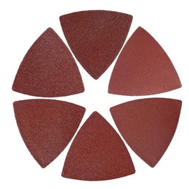 KingBra 60PCS Triangular Hook & Loop Multitool Sandpaper,Sandpaper Aluminum Oxide Random Orbital Sander Pads Fit 3-1/8 Inch Oscillating Multi Tool Sanding Pad(10 Each of 40 60 80 120 180 240)