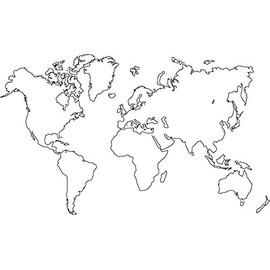 World Map Temporary Tattoo Large Size Pack Of 4