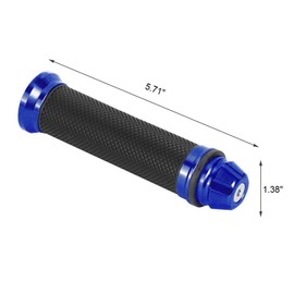 Motorcycle Handlebar Grips, Universal CNC Aluminum Alloy 7/8'' 22mm Motorcycle Handlebar Grips Motorcycle Hand Grip Covers for Bike Bicycle Motorcycle(Blue) motorcycle handle