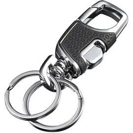 Set2 Llavero Giratorio Elegante Para Coche Carro Automovil con Bandola Mosqueton gira 360 Grados Regalo hombre mujer