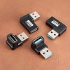 4 Pack 90 Degree USB A Male to Female Adapter