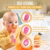 HippoBaby 4pc Silicone Self feeding baby utensils 6-12 months Baby