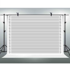 FHZON Mugshot Photo Booth Backdrop Banner 10x7ft Wide Enough for Everyone Accurate Measurements for Bachelorette Party, Girls Night Out, Birthday, Height Charts, Party Theme Props LSFH635