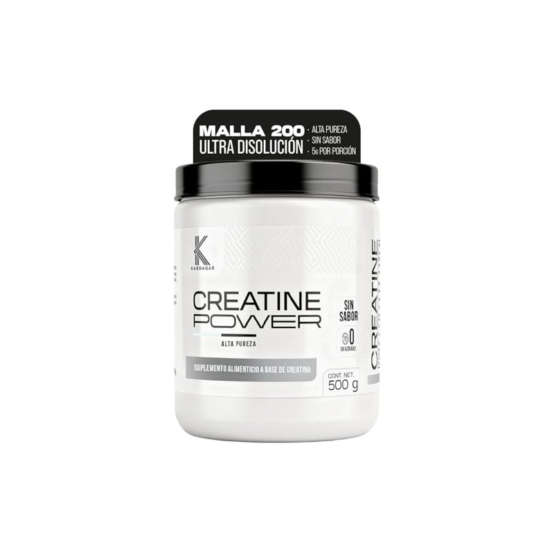 Creatina Monohidratada Micronizada en Polvo Malla 200 Envase 500g