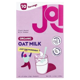 JOI Organic Oat Milk Powder, 10 Packets, 0.42 oz (12 g) Each