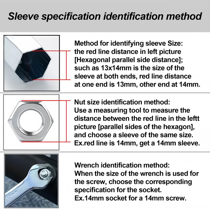 LEPEVNEY Metric Box Spanner Wrench Tubular Torque Bar Socket Tap