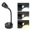RV Reading Light Flexible Neck 3 Color Light 12‑24V 3W